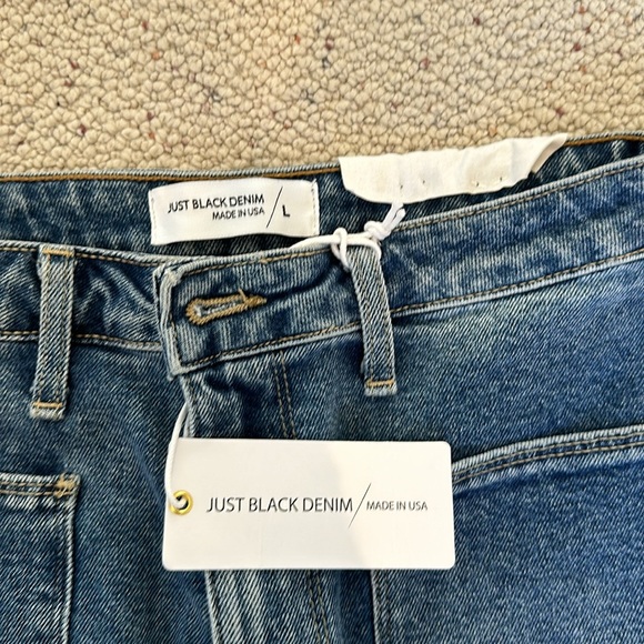 NWT Just Black Women’s Denim Maxi Skirt with front slit - Picture 2 of 6